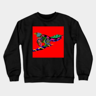 lights in red color from dinosaur bird ecopop Crewneck Sweatshirt